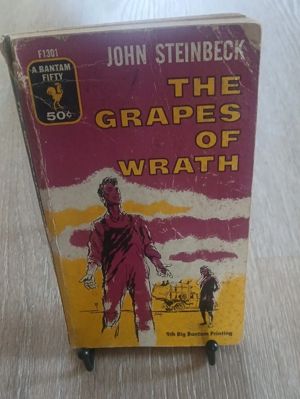 Vintage 1955 John Steinbeck The Grapes of Wrath Vintage Paperback 9th Printing